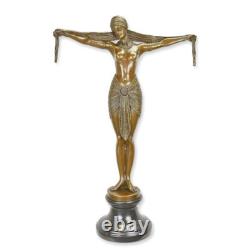 Statue Sculpture Bronze Art Déco Nouveau Scarf Dancer DC-21 Moderne