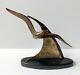 Statue Sculpture Bronze Oiseau En Plein Vol Voile De Bateau Signe Guy Art Deco