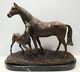 Statue Sculpture Cheval Animalier Style Art Deco Style Art Nouveau Bronze Massif