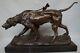 Statue Sculpture Chien Animalier Chasse Style Art Deco Style Art Nouveau Bronze