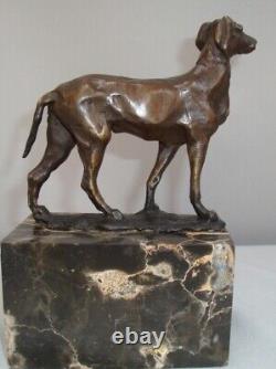 Statue Sculpture Chien Animalier Chasse Style Art Deco Style Art Nouveau Bronze