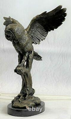 Statue Sculpture Chouette Vie Sauvage Déco Style Art Nouveau Style Bronze Solde