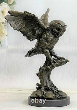 Statue Sculpture Chouette Vie Sauvage Déco Style Art Nouveau Style Bronze Solde