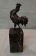 Statue Sculpture Coq Oiseau Animalier Style Art Deco Style Art Nouveau Bronze Ma