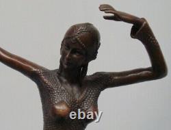 Statue Sculpture Danseuse Charleston Style Art Deco Style Art Nouveau Bronze mas