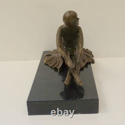 Statue Sculpture Danseuse Charleston Style Art Deco Style Art Nouveau Bronze mas