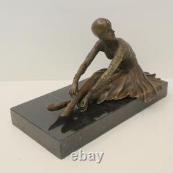 Statue Sculpture Danseuse Charleston Style Art Deco Style Art Nouveau Bronze mas
