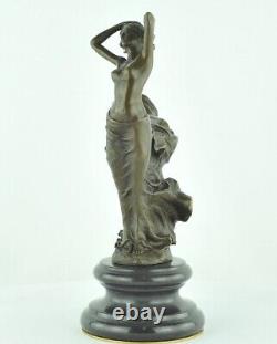 Statue Sculpture Danseuse Nue Sexy Style Art Deco Style Art Nouveau Bronze massi