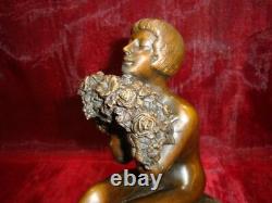 Statue Sculpture Demoiselle Nue Sexy Style Art Deco Style Art Nouveau Bronze mas