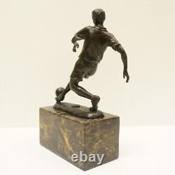 Statue Sculpture Football Style Art Deco Style Art Nouveau Bronze massif Signe