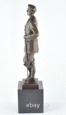 Statue Sculpture Golfeur Golf Style Art Deco Style Art Nouveau Bronze massif Sig