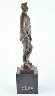 Statue Sculpture Golfeur Golf Style Art Deco Style Art Nouveau Bronze massif Sig