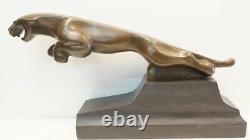 Statue Sculpture Jaguar Animalier Style Art Deco Style Art Nouveau Bronze massif