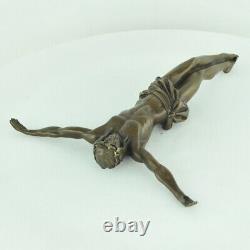 Statue Sculpture Jesus-Christ Style Art Deco Bronze massif