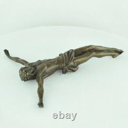 Statue Sculpture Jesus-Christ Style Art Deco Bronze massif