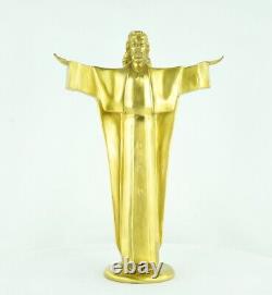 Statue Sculpture Jesus-Christ Style Art Deco Style Art Nouveau Bronze massif