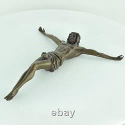 Statue Sculpture Jesus-Christ Style Art Deco Style Art Nouveau Bronze massif