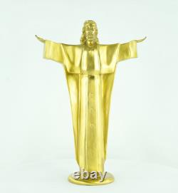 Statue Sculpture Jesus-Christ Style Art Deco Style Art Nouveau Bronze massif
