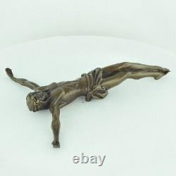 Statue Sculpture Jesus-Christ Style Art Deco Style Art Nouveau Bronze massif