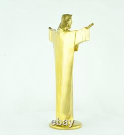 Statue Sculpture Jesus-Christ Style Art Deco Style Art Nouveau Bronze massif