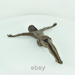 Statue Sculpture Jesus-Christ Style Art Deco Style Art Nouveau Bronze massif