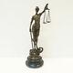 Statue Sculpture La Justice Themis Style Art Deco Bronze Massif