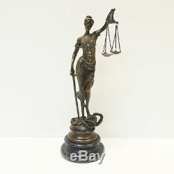 Statue Sculpture La justice Themis Style Art Deco Bronze massif