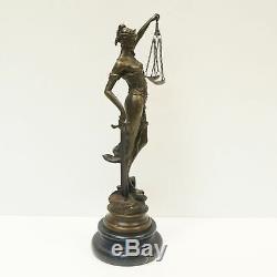 Statue Sculpture La justice Themis Style Art Deco Bronze massif