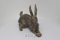 Statue Sculpture Lapin Lievre Animalier Chasse Style Art Deco Style Art Nouveau