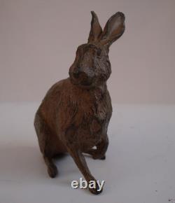 Statue Sculpture Lapin Lievre Animalier Chasse Style Art Deco Style Art Nouveau