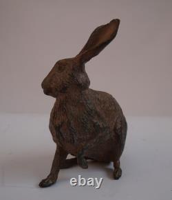 Statue Sculpture Lapin Lievre Animalier Chasse Style Art Deco Style Art Nouveau