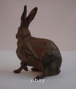Statue Sculpture Lapin Lievre Animalier Chasse Style Art Deco Style Art Nouveau
