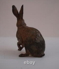 Statue Sculpture Lapin Lievre Animalier Chasse Style Art Deco Style Art Nouveau