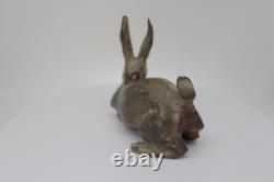 Statue Sculpture Lapin Lievre Animalier Chasse Style Art Deco Style Art Nouveau
