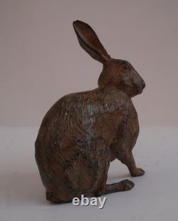 Statue Sculpture Lapin Lievre Animalier Chasse Style Art Deco Style Art Nouveau