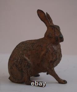 Statue Sculpture Lapin Lievre Animalier Chasse Style Art Deco Style Art Nouveau