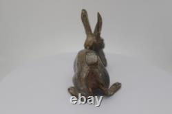 Statue Sculpture Lapin Lievre Animalier Chasse Style Art Deco Style Art Nouveau