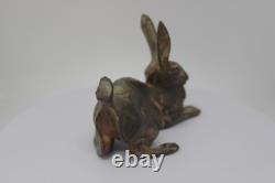 Statue Sculpture Lapin Lievre Animalier Chasse Style Art Deco Style Art Nouveau