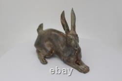 Statue Sculpture Lapin Lievre Animalier Chasse Style Art Deco Style Art Nouveau