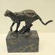 Statue Sculpture Leopard Animalier Style Art Deco Style Art Nouveau Bronze Massi