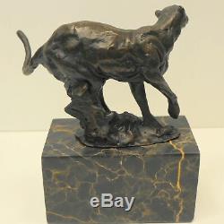 Statue Sculpture Leopard Animalier Style Art Deco Style Art Nouveau Bronze massi