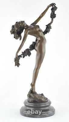 Statue Sculpture Nue Danseuse Sexy Style Art Deco Style Art Nouveau Bronze massi