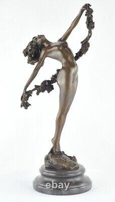 Statue Sculpture Nue Danseuse Sexy Style Art Deco Style Art Nouveau Bronze massi