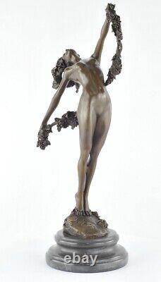 Statue Sculpture Nue Danseuse Sexy Style Art Deco Style Art Nouveau Bronze massi