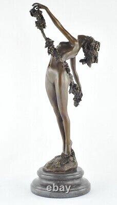 Statue Sculpture Nue Danseuse Sexy Style Art Deco Style Art Nouveau Bronze massi