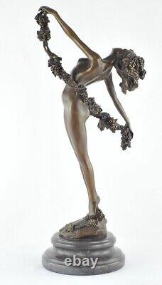 Statue Sculpture Nue Danseuse Sexy Style Art Deco Style Art Nouveau Bronze massi