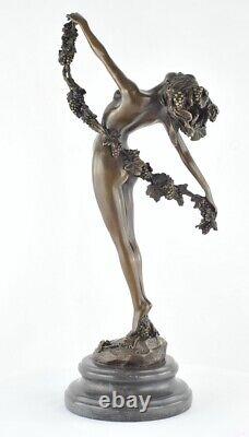 Statue Sculpture Nue Danseuse Sexy Style Art Deco Style Art Nouveau Bronze massi