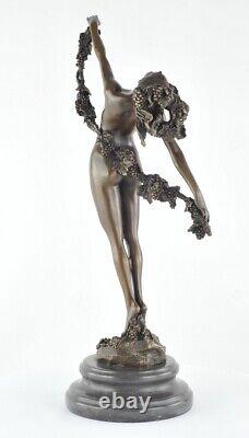 Statue Sculpture Nue Danseuse Sexy Style Art Deco Style Art Nouveau Bronze massi