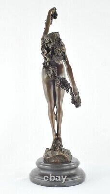 Statue Sculpture Nue Danseuse Sexy Style Art Deco Style Art Nouveau Bronze massi