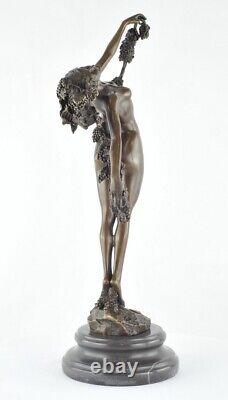 Statue Sculpture Nue Danseuse Sexy Style Art Deco Style Art Nouveau Bronze massi